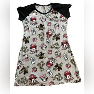 Disney Sleepshirt dress baseball short sleeve with Minnie Mouse KidsL or LadiesS